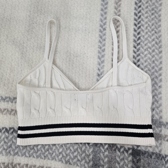 NWOT Polo By Ralph Lauren Cricket Cable-Knit Cotton-Blend Bralette - Picture 4 of 6
